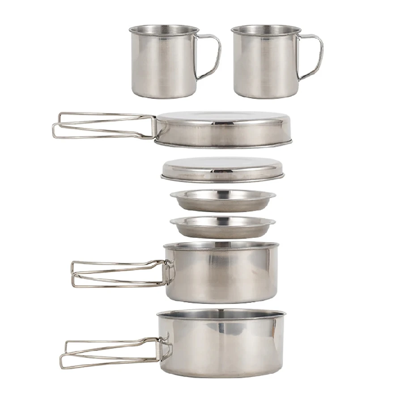 Camping Cooking Disc - Set da 8 Pezzi per Campeggio,
