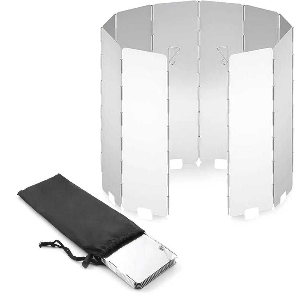 Camping Cooking Plate - Paravento Leggero Pieghevole per Fornello da