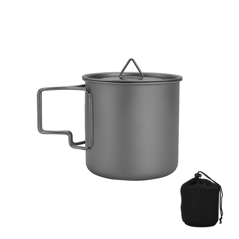 Camping Outdoor Cooking Equipment - Tazza da campeggio in titanio con