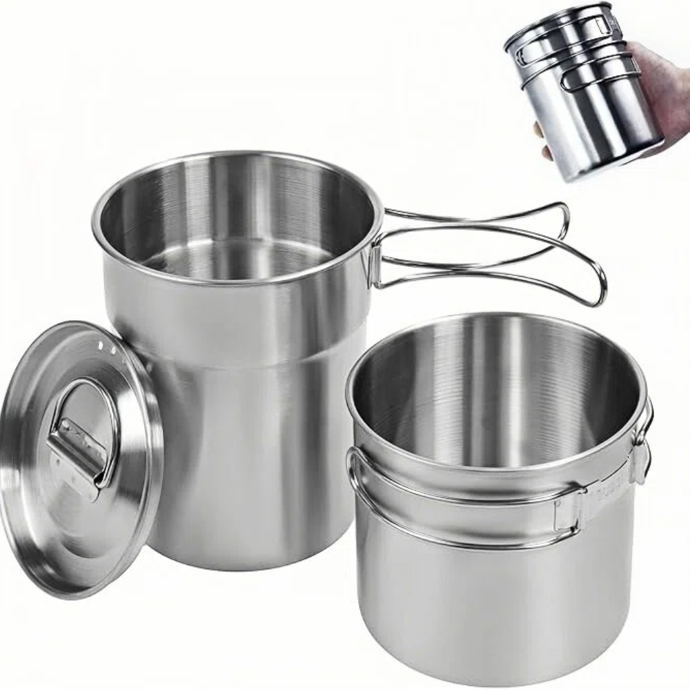 Camping Cooking Equipment - Tazze pieghevoli da campeggio, pentole da