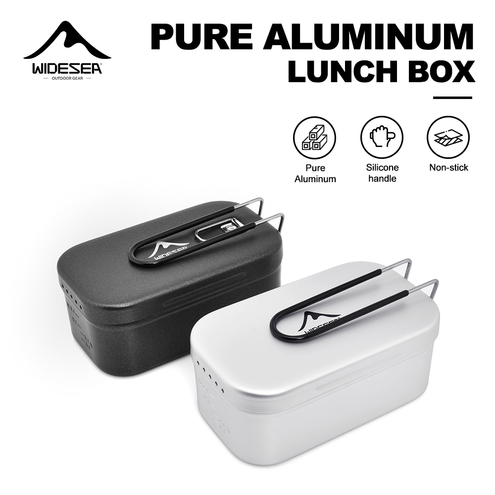 Camping Cooking Candle - Lunch Box in alluminio puro con