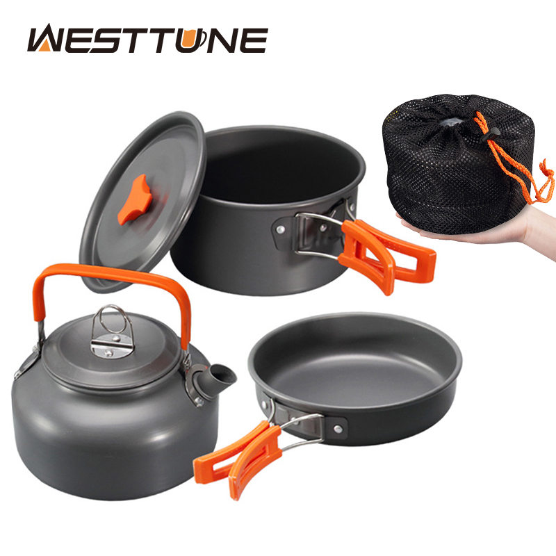 Camping Cooking Equipment - WESTTUNE Kit di pentole da campeggio