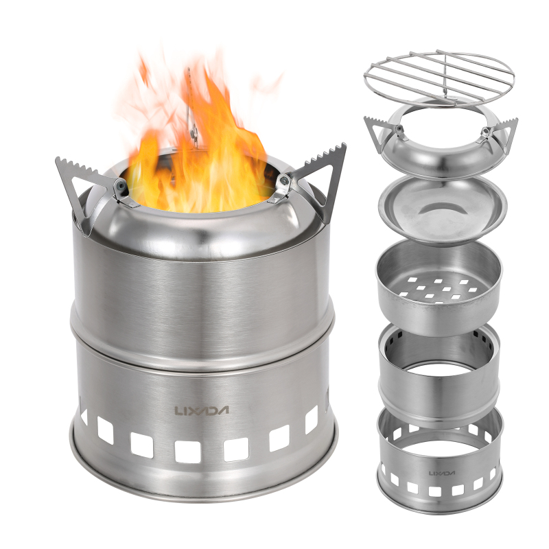 Camping Cooking Alcohol - Lixada stufa a legna in acciaio