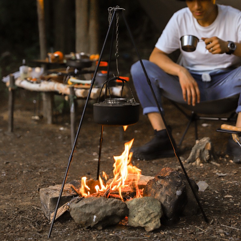 Camping Cooking Tripod - Treppiede Portatile per Cucina all'Aperto, Supporto