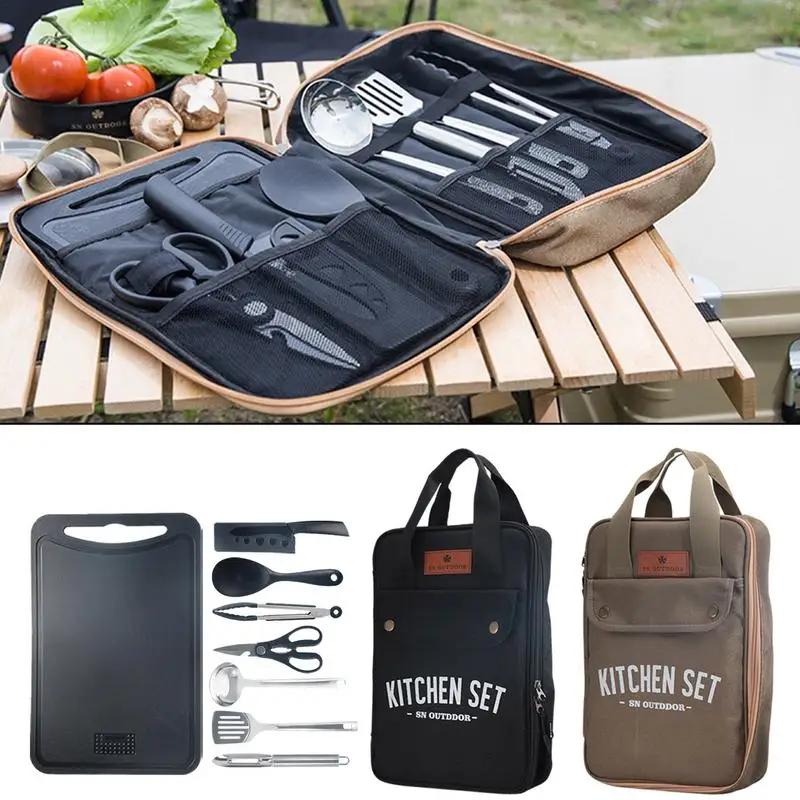 Camping Cooking Accessories Set - Set da 8 Pezzi per Cucina
