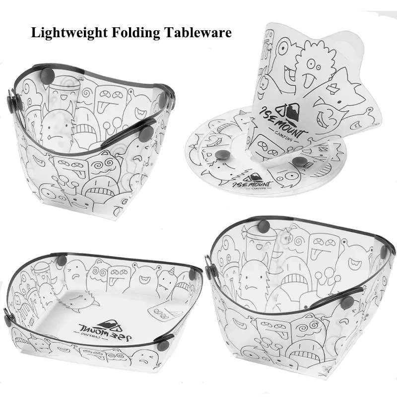 Camping Cooking Disc - Stoviglie pieghevoli leggere all'aperto ciotola portatile