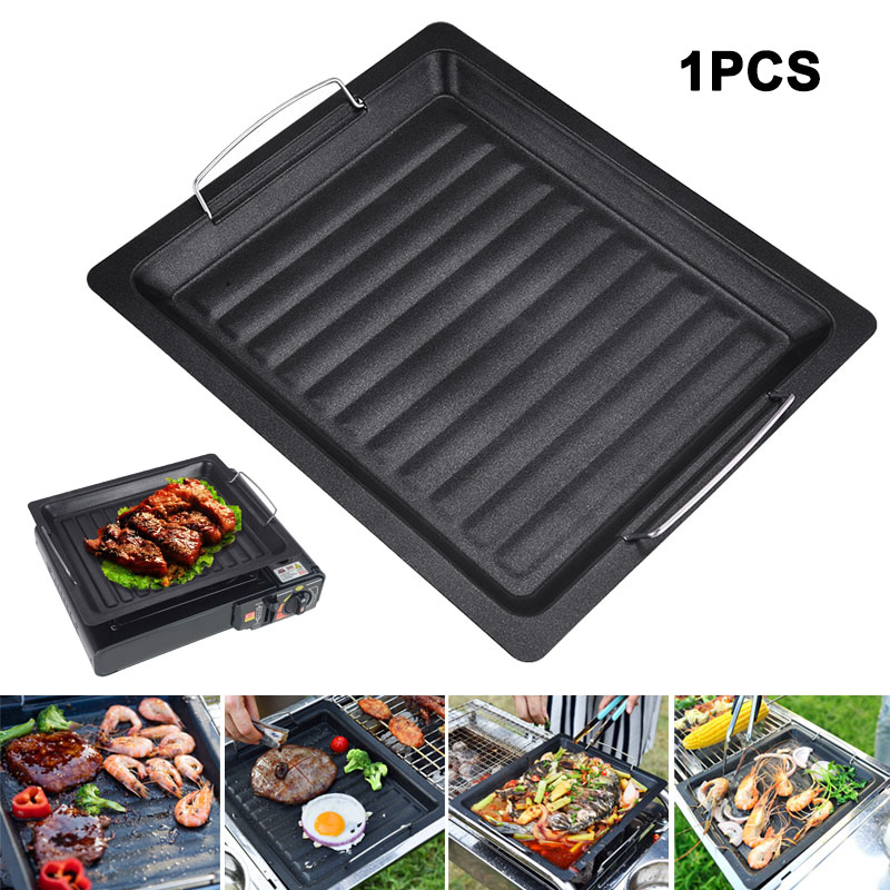 Camping Cooking Candle - Padella per grigliare quadrata spessa da