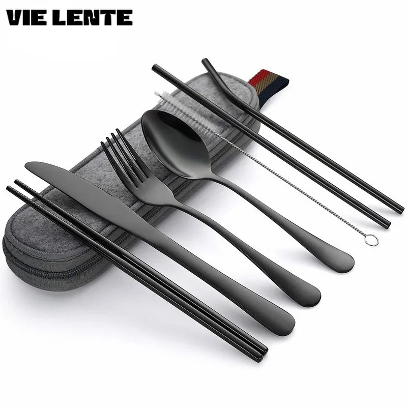 Camping Cooking Knife Set - 8 Pz/set Stoviglie Riutilizzabili Set di