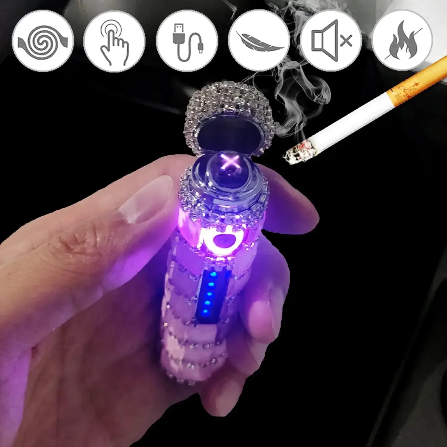 Camping Cooking Candle - Accendino Elettrico Ricaricabile USB per Donne,