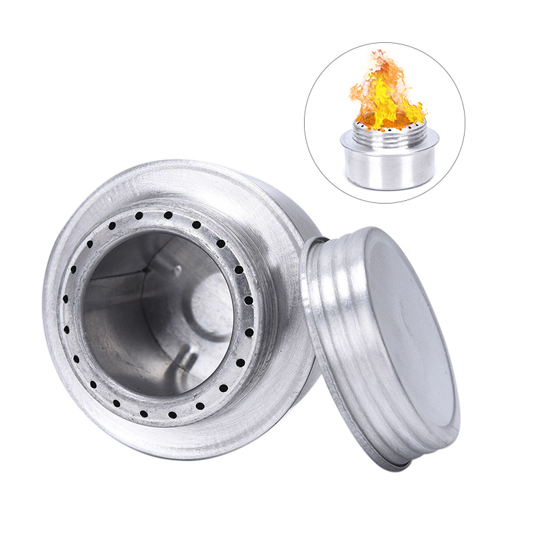 Camping Cooking Alcohol - Fornello ad alcool ultraleggero argento con