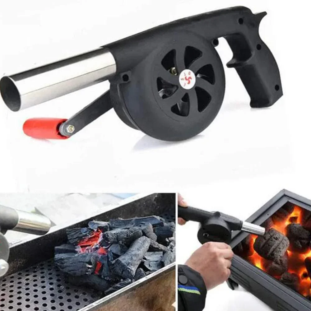 Camping Cooking Candle - Ventilatore a manovella portatile ventilatore ad