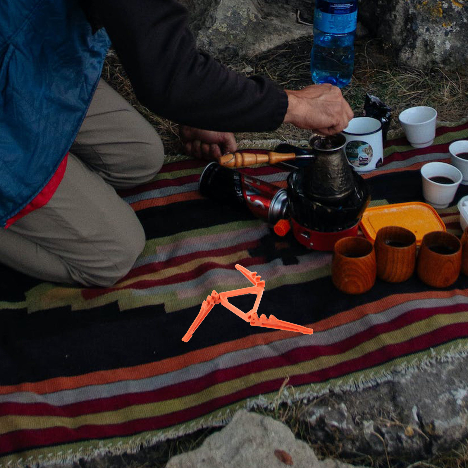 Camping Cooking Gas Stove Portable Tool - Supporto per Serbatoio di Propano in