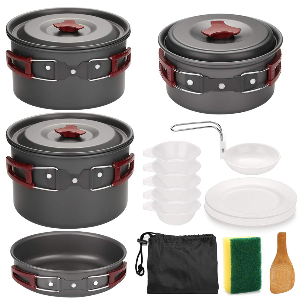Camping Cooking Candle - Kit di pentole da campeggio all'aperto