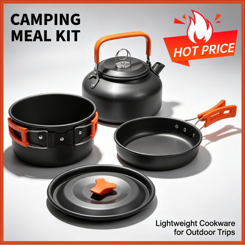 Camping Cooking Candle - Set da cucina da campeggio, pentole