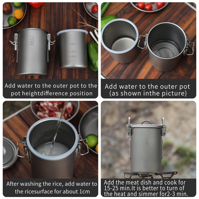 KEITH Pentola per riso in tita - Camping Cooking Equipment recensione e prezzo