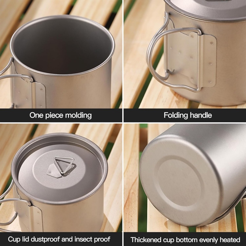 Tazza da campeggio in titanio  - Camping Outdoor Cooking Equipment recensione e prezzo