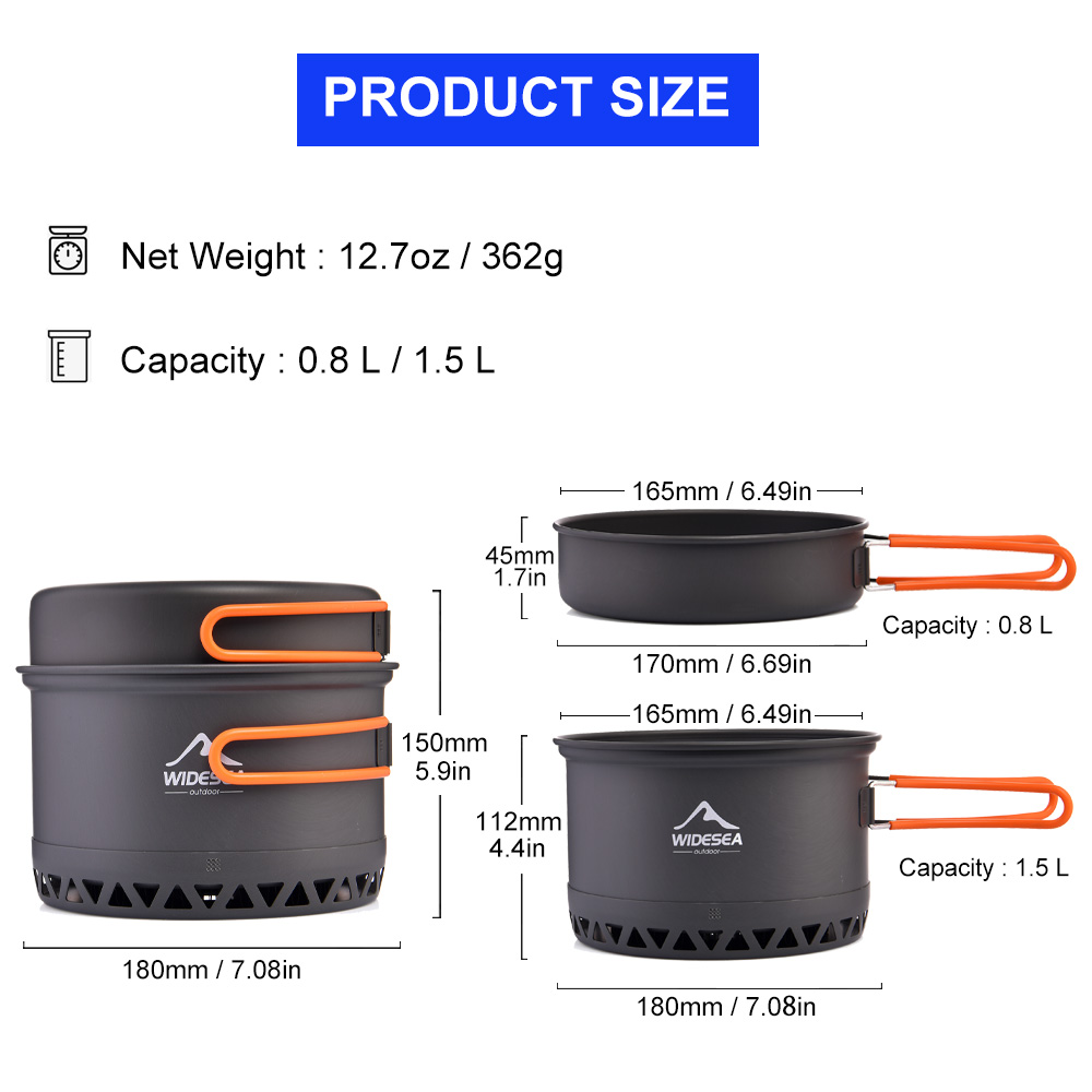 Widesea Pentola da campeggio 1 - Quechua Camping Cooking Set recensione e prezzo
