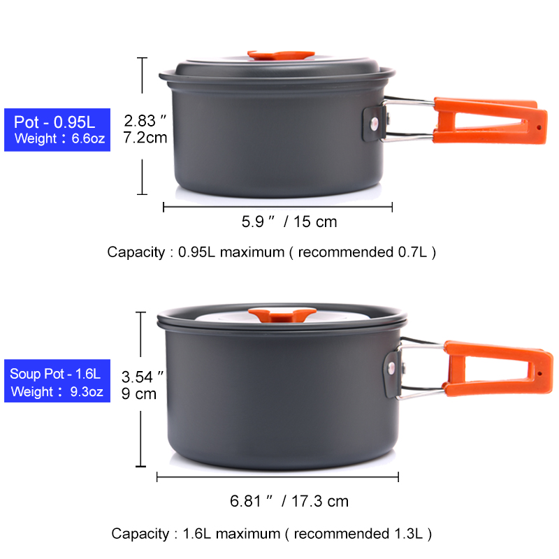 Widesea Set di pentole da camp - Camping Cooking Accessories Set recensione e prezzo