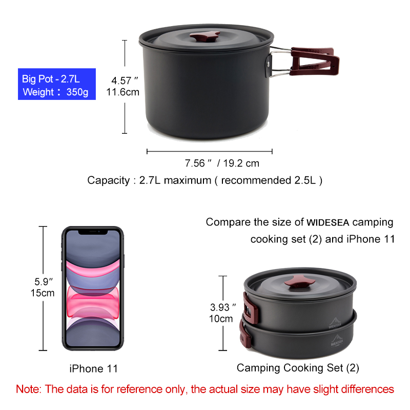 Widesea Set di pentole da camp - Quechua Camping Cooking Set recensione e prezzo