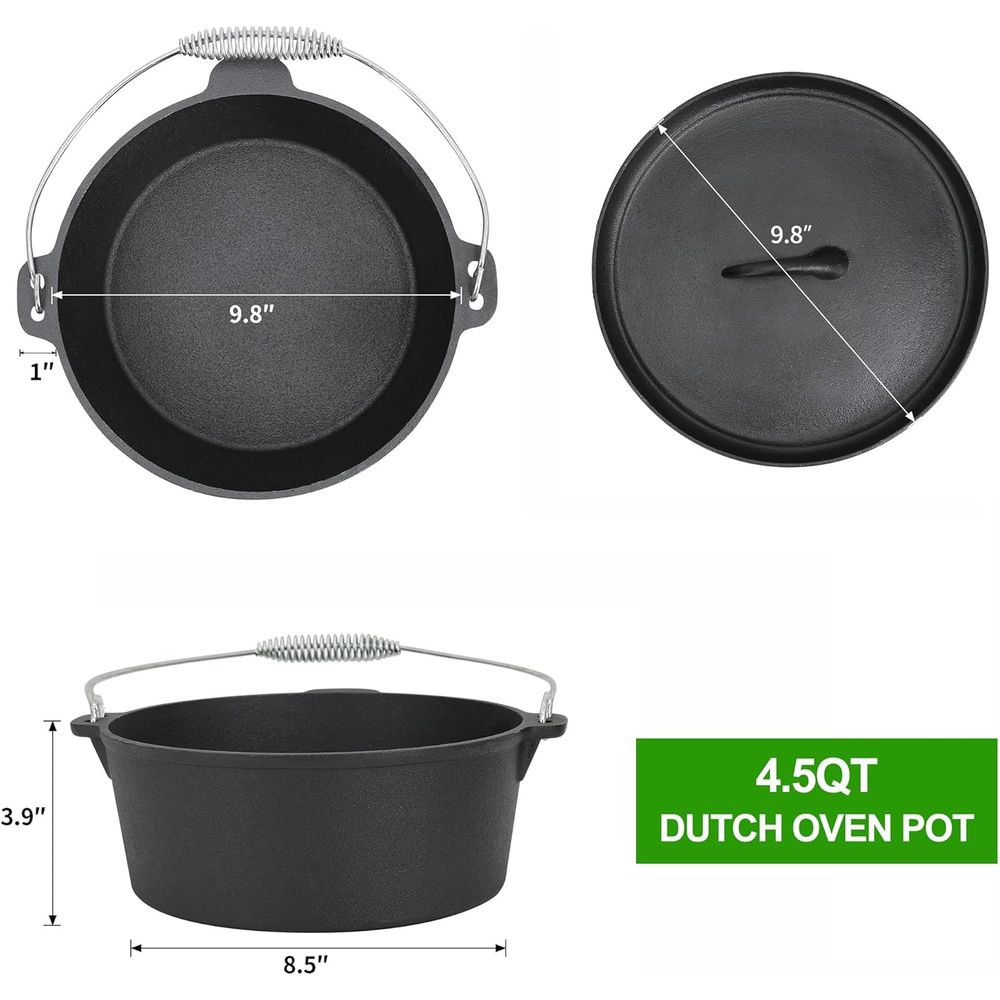 Set da Cucina 8 Pezzi in Ghisa - Skillet Cast Iron Camp recensione e prezzo