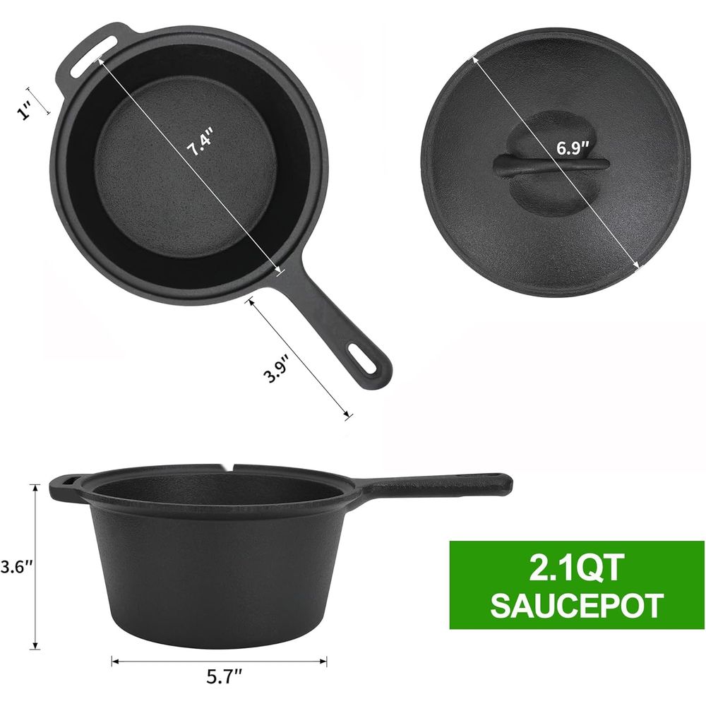 Set da Cucina 8 Pezzi in Ghisa - Skillet Cast Iron Camp recensione e prezzo